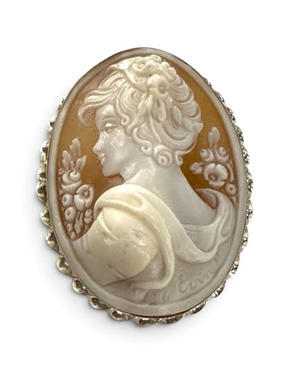 Broche Mandile 1922 Mujer Cammei  in Plata Conchiglia 2MSPCM181 - 2MSPCM181